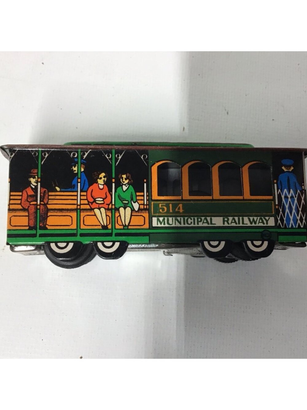 Municipal Railway Vintage Tin Lithograph Toy Street Car SNCO Japan Powell  Mason